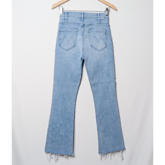 MOTHER The Hustler Fray Jeans Cutting Class Flare Wide Leg Raw Hem Ankle 25 - Picture 9 of 14